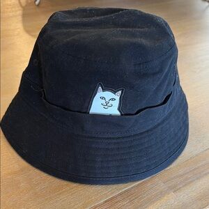 Adult Black Cat Patch Bucket Hat
